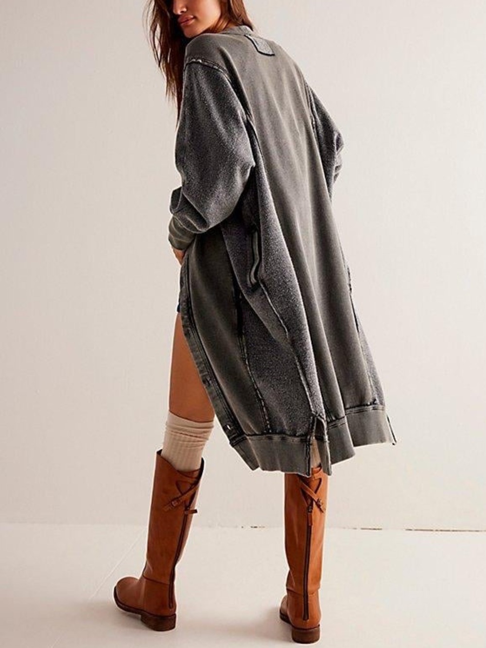 Free People We The Free Dreamy Cardi Dolman Sleeves Button-Up Dress S NEW